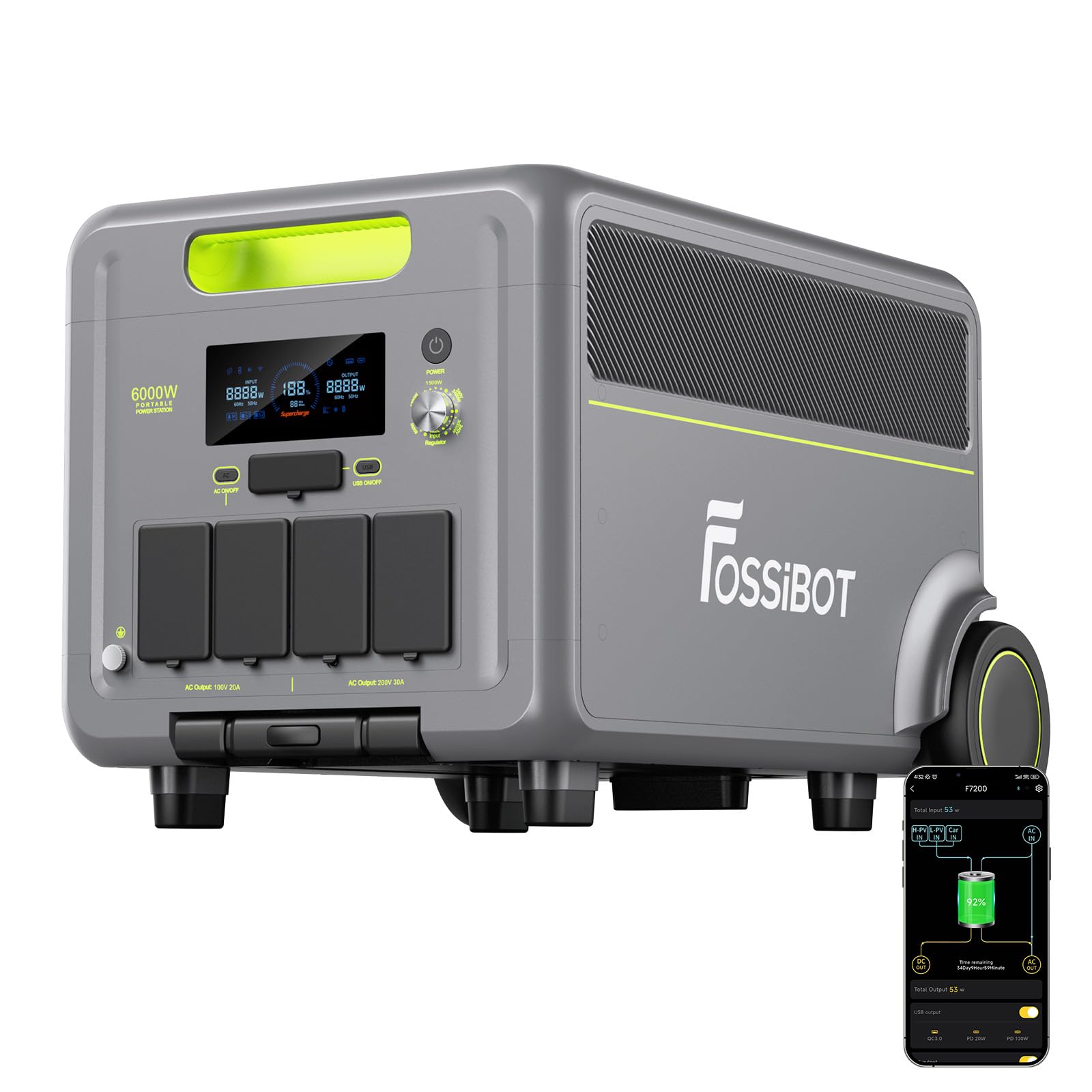 Amazon.co.jp: FOSSiBOT ポータブル電源 F7200 5222Wh 大容量 定格